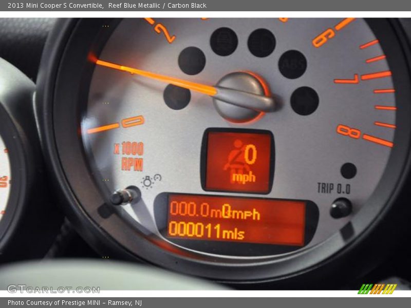 Reef Blue Metallic / Carbon Black 2013 Mini Cooper S Convertible