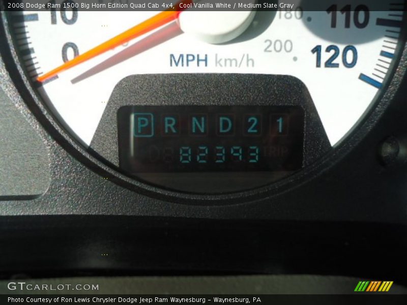 Cool Vanilla White / Medium Slate Gray 2008 Dodge Ram 1500 Big Horn Edition Quad Cab 4x4
