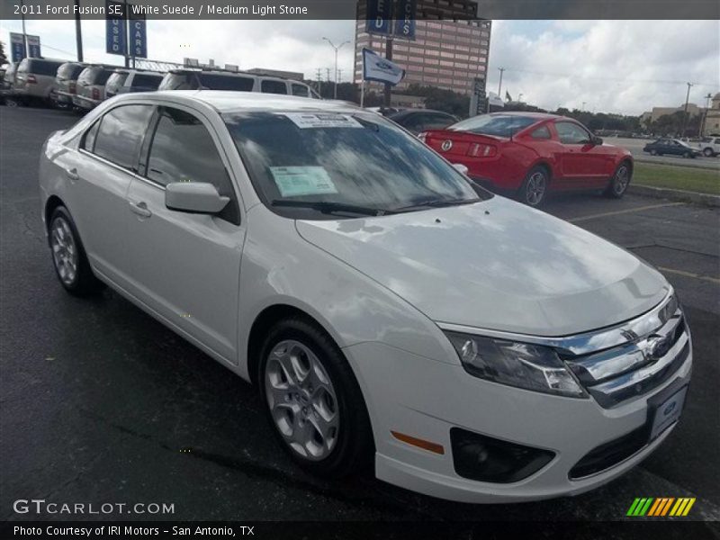 White Suede / Medium Light Stone 2011 Ford Fusion SE