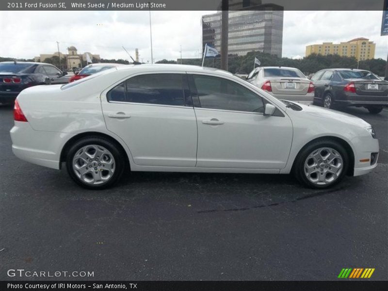 White Suede / Medium Light Stone 2011 Ford Fusion SE