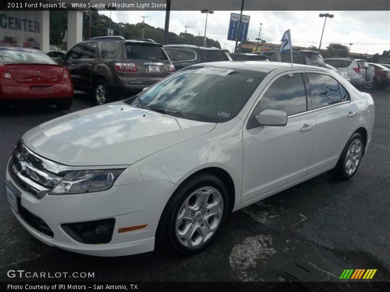 White Suede / Medium Light Stone 2011 Ford Fusion SE