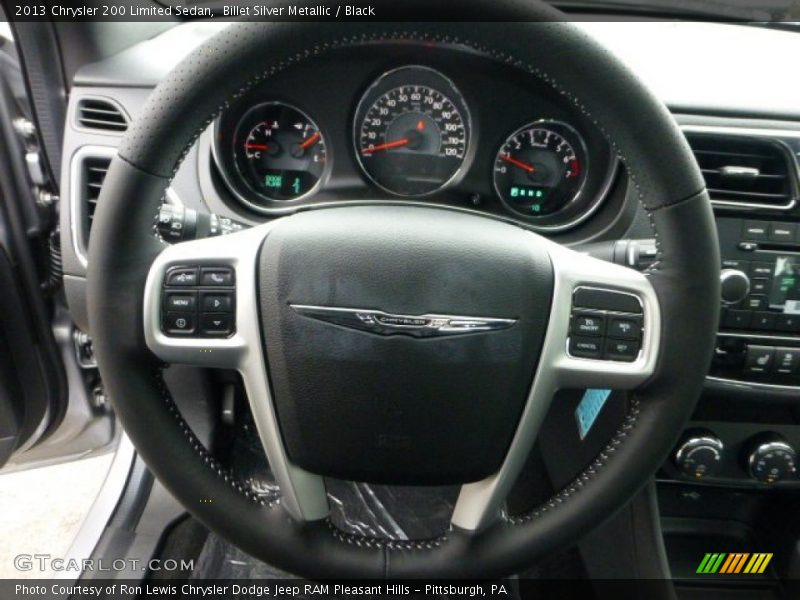Billet Silver Metallic / Black 2013 Chrysler 200 Limited Sedan