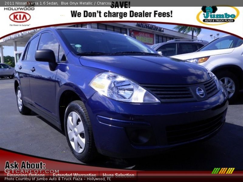 Blue Onyx Metallic / Charcoal 2011 Nissan Versa 1.6 Sedan