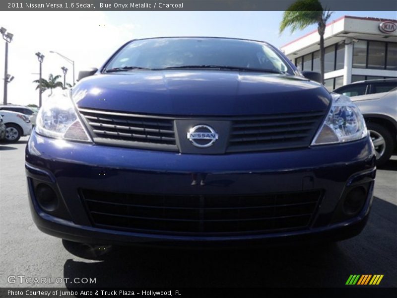 Blue Onyx Metallic / Charcoal 2011 Nissan Versa 1.6 Sedan