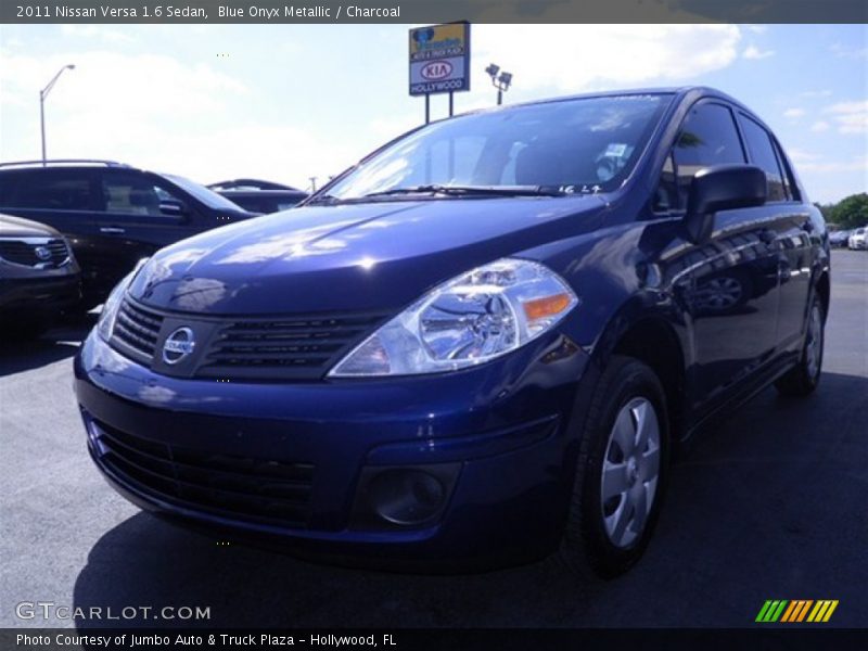 Blue Onyx Metallic / Charcoal 2011 Nissan Versa 1.6 Sedan