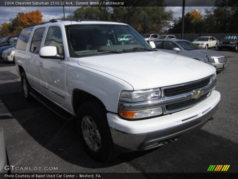 Summit White / Tan/Neutral 2004 Chevrolet Suburban 1500 LS 4x4