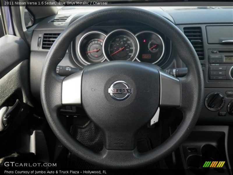 Blue Onyx Metallic / Charcoal 2011 Nissan Versa 1.6 Sedan