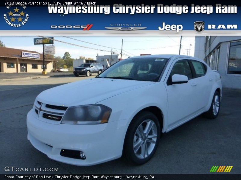 New Bright White / Black 2013 Dodge Avenger SXT