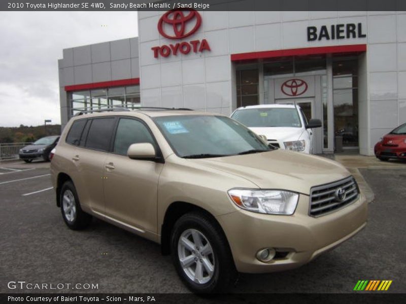 Sandy Beach Metallic / Sand Beige 2010 Toyota Highlander SE 4WD