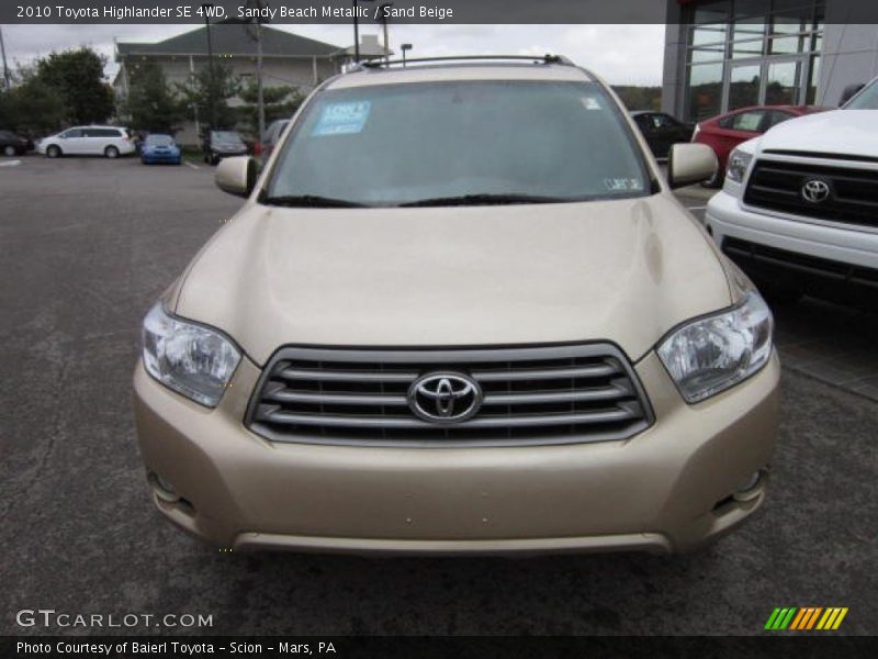 Sandy Beach Metallic / Sand Beige 2010 Toyota Highlander SE 4WD