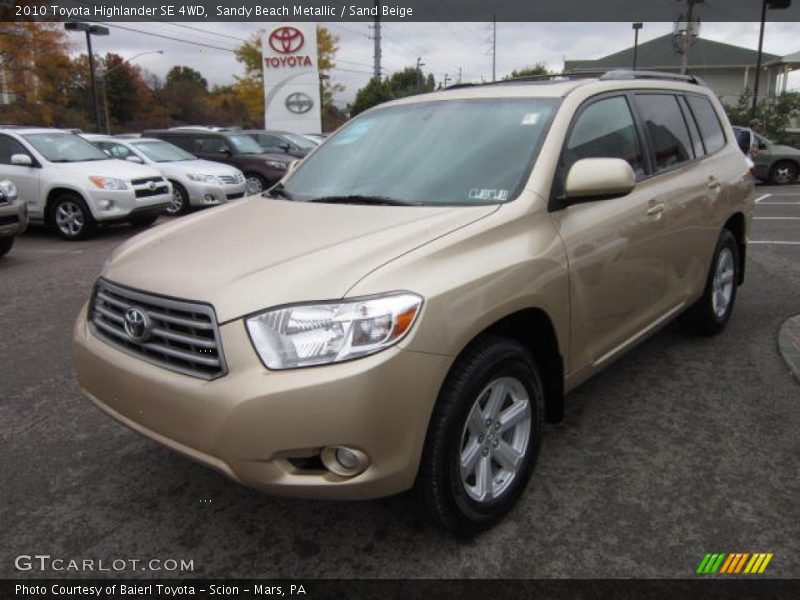 Sandy Beach Metallic / Sand Beige 2010 Toyota Highlander SE 4WD