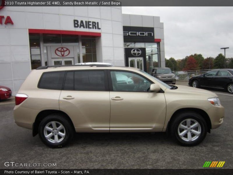 Sandy Beach Metallic / Sand Beige 2010 Toyota Highlander SE 4WD