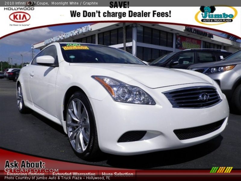 Moonlight White / Graphite 2010 Infiniti G 37 Coupe