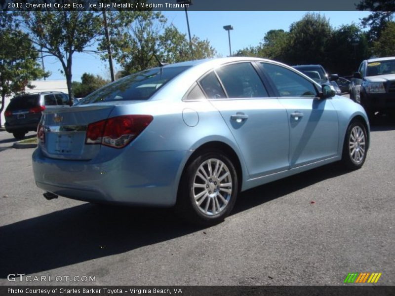 Ice Blue Metallic / Medium Titanium 2012 Chevrolet Cruze Eco