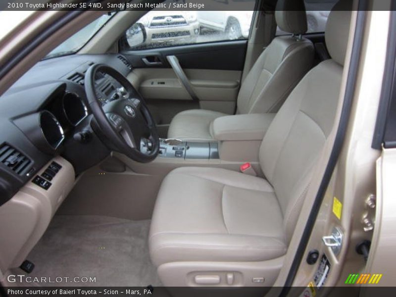 Sandy Beach Metallic / Sand Beige 2010 Toyota Highlander SE 4WD