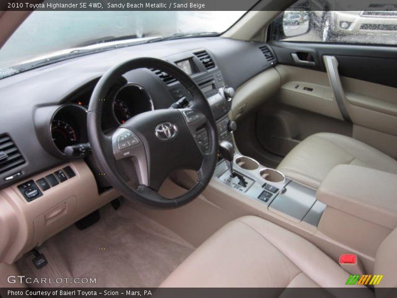 Sandy Beach Metallic / Sand Beige 2010 Toyota Highlander SE 4WD