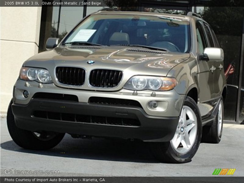 Olivin Green Metallic / Sand Beige 2005 BMW X5 3.0i