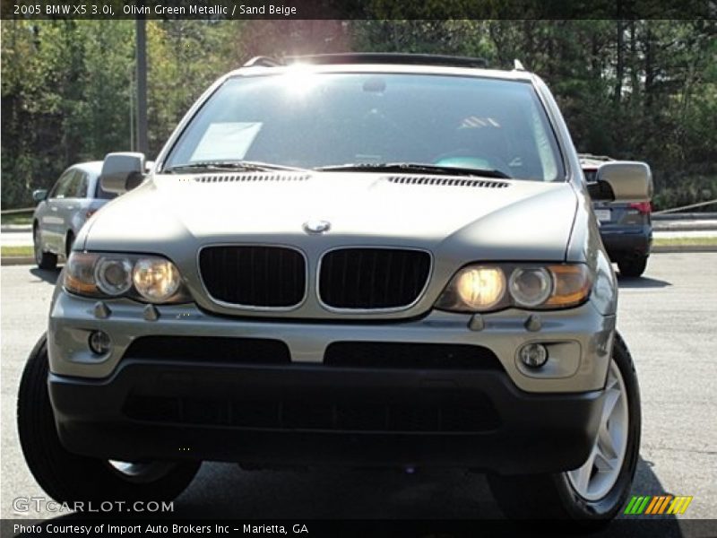 Olivin Green Metallic / Sand Beige 2005 BMW X5 3.0i