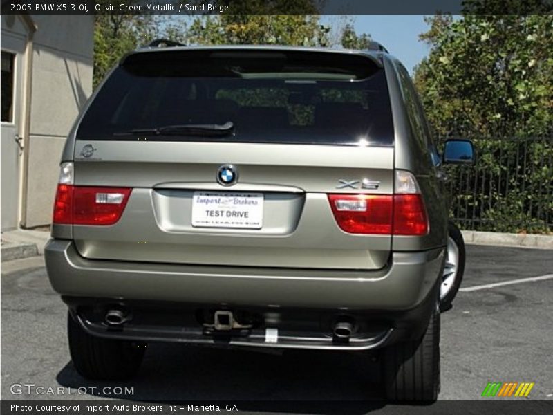 Olivin Green Metallic / Sand Beige 2005 BMW X5 3.0i