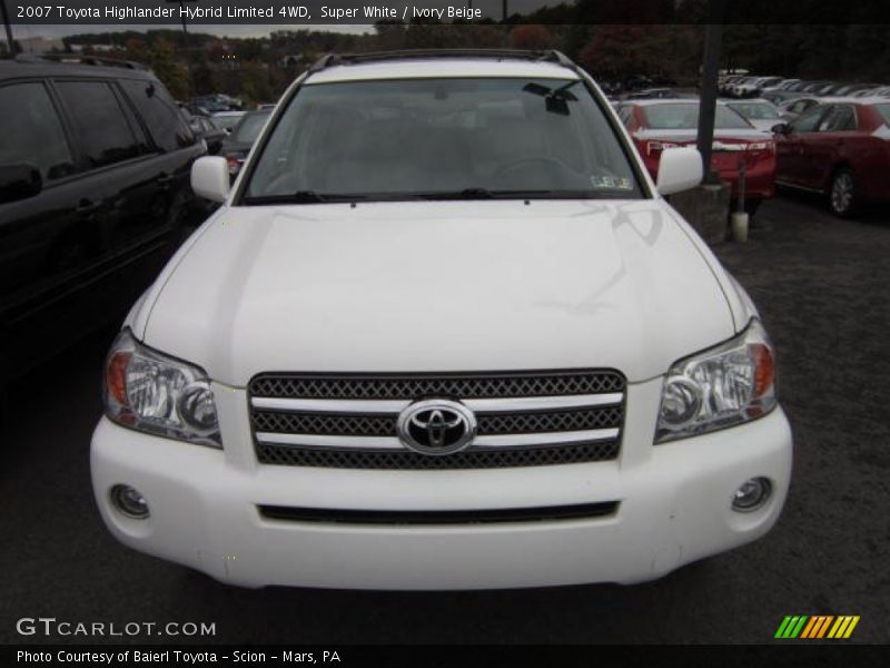 Super White / Ivory Beige 2007 Toyota Highlander Hybrid Limited 4WD