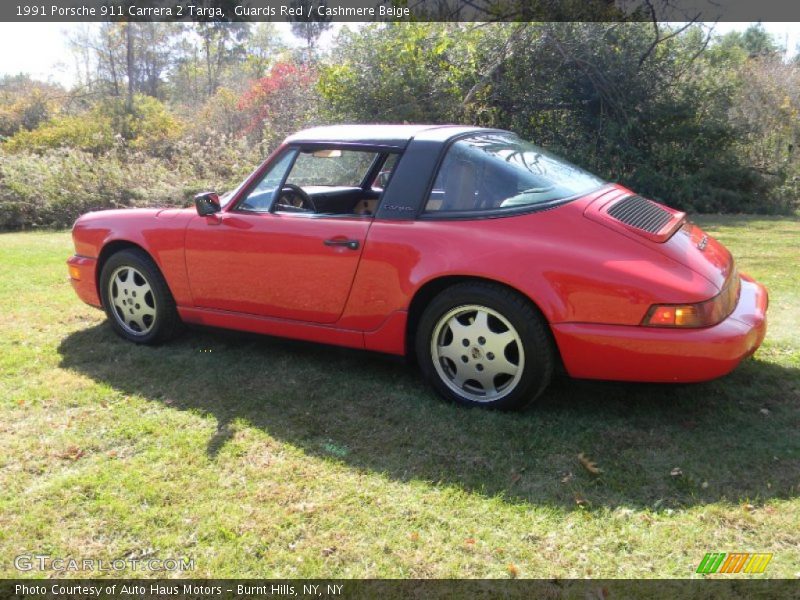 Guards Red / Cashmere Beige 1991 Porsche 911 Carrera 2 Targa