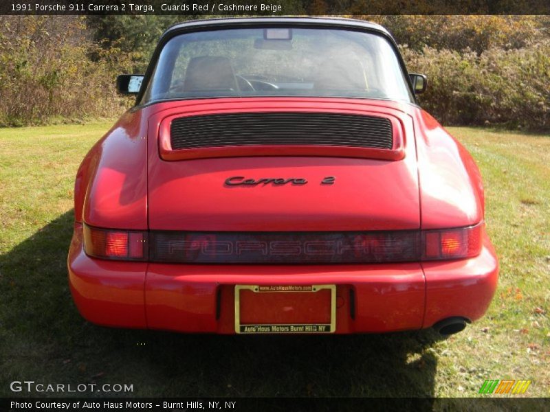 Guards Red / Cashmere Beige 1991 Porsche 911 Carrera 2 Targa