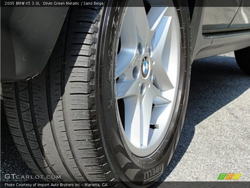 Olivin Green Metallic / Sand Beige 2005 BMW X5 3.0i