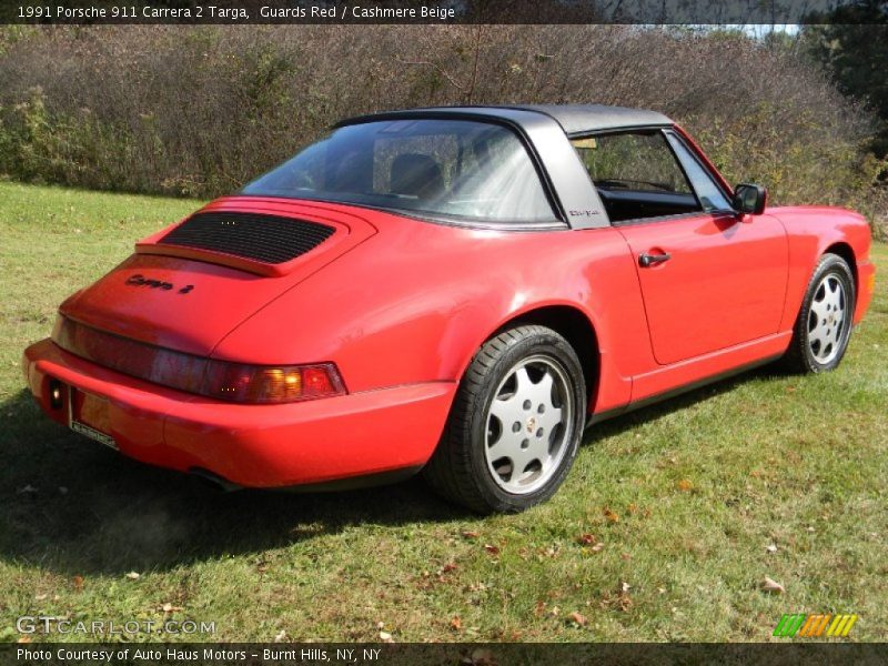 Guards Red / Cashmere Beige 1991 Porsche 911 Carrera 2 Targa