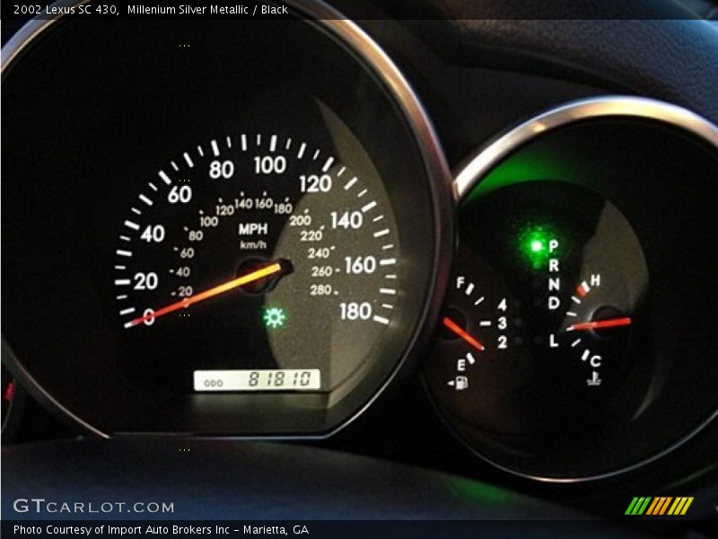 Millenium Silver Metallic / Black 2002 Lexus SC 430