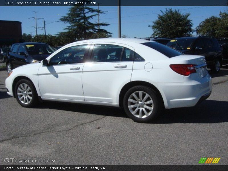 Bright White / Black 2012 Chrysler 200 Touring Sedan