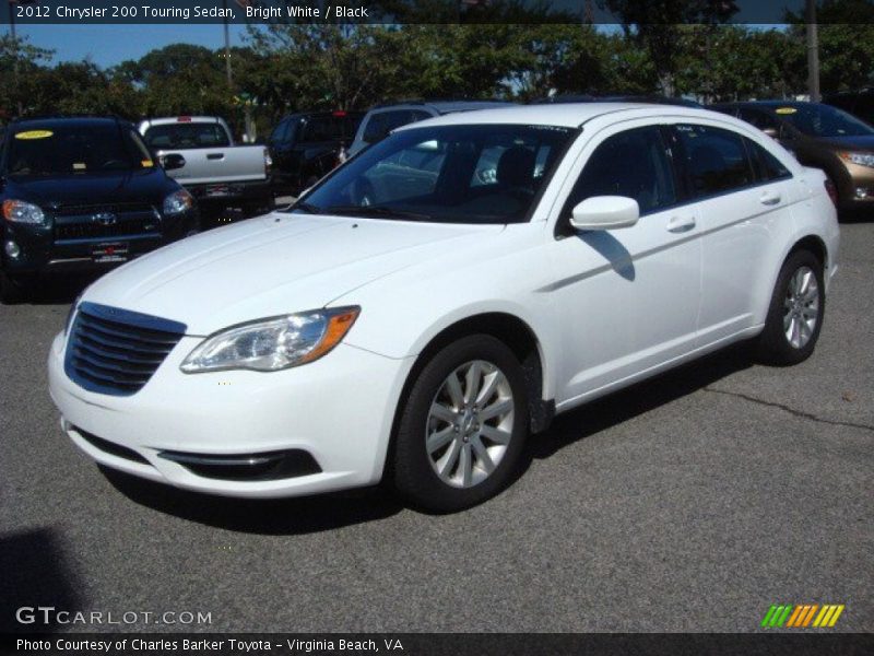 Bright White / Black 2012 Chrysler 200 Touring Sedan