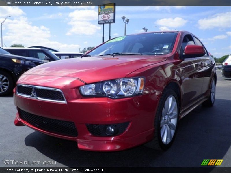 Rally Red Pearl / Black 2008 Mitsubishi Lancer GTS