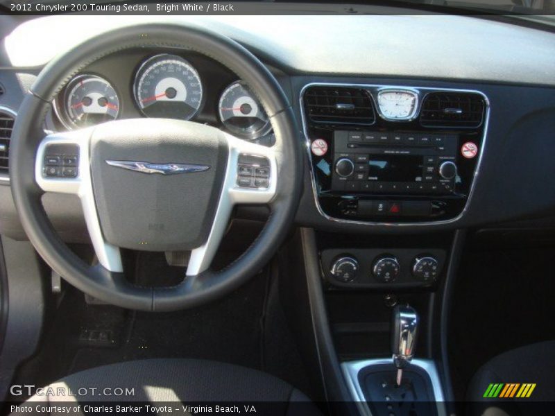 Bright White / Black 2012 Chrysler 200 Touring Sedan