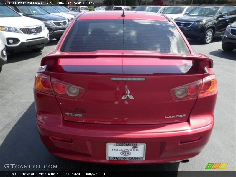 Rally Red Pearl / Black 2008 Mitsubishi Lancer GTS