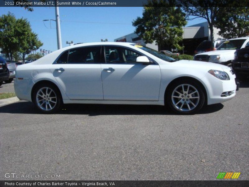 Summit White / Cocoa/Cashmere 2012 Chevrolet Malibu LTZ