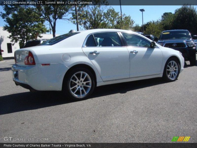 Summit White / Cocoa/Cashmere 2012 Chevrolet Malibu LTZ