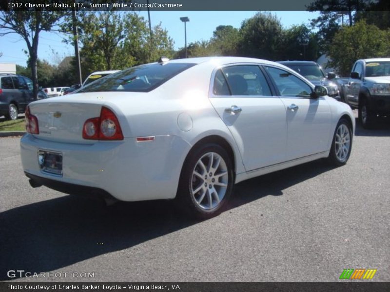Summit White / Cocoa/Cashmere 2012 Chevrolet Malibu LTZ