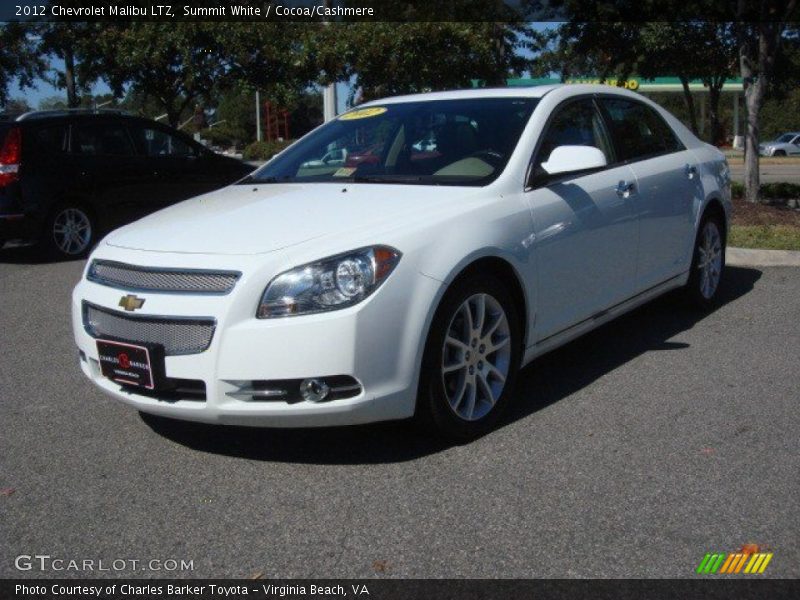 Summit White / Cocoa/Cashmere 2012 Chevrolet Malibu LTZ