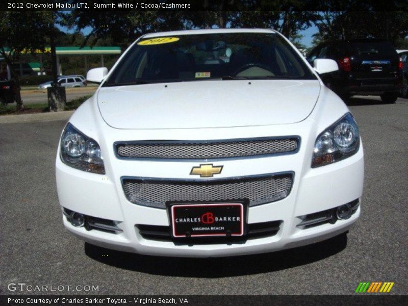 Summit White / Cocoa/Cashmere 2012 Chevrolet Malibu LTZ