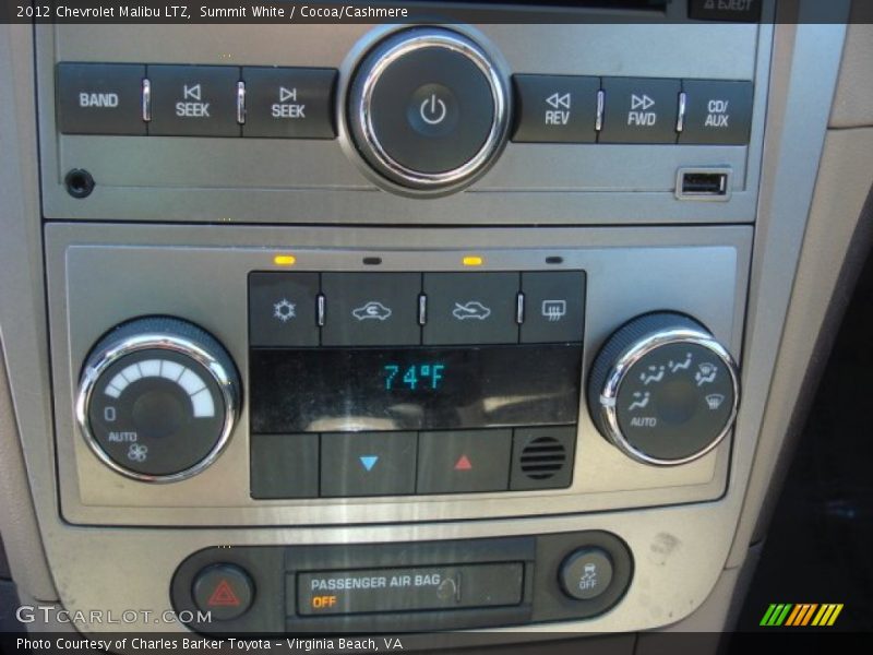 Summit White / Cocoa/Cashmere 2012 Chevrolet Malibu LTZ