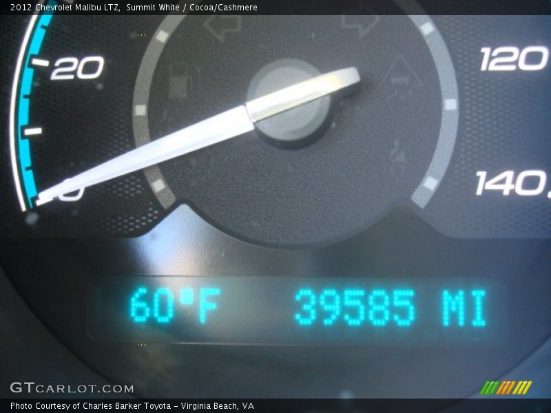 Summit White / Cocoa/Cashmere 2012 Chevrolet Malibu LTZ