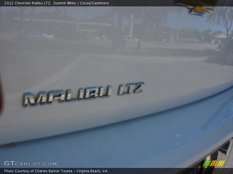 Summit White / Cocoa/Cashmere 2012 Chevrolet Malibu LTZ