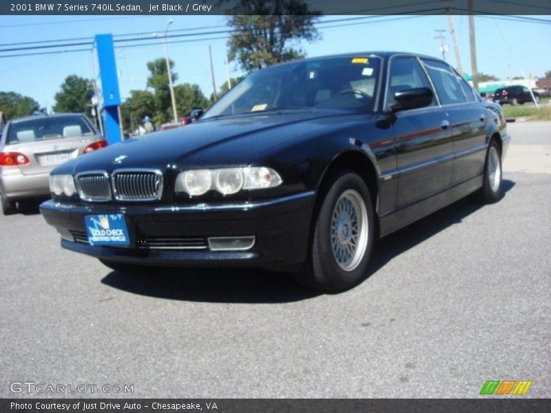 Jet Black / Grey 2001 BMW 7 Series 740iL Sedan