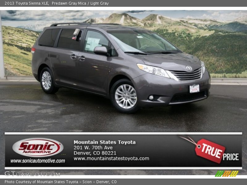 Predawn Gray Mica / Light Gray 2013 Toyota Sienna XLE