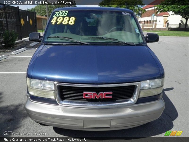 Dark Blue Metallic / Pewter 2003 GMC Safari SLE