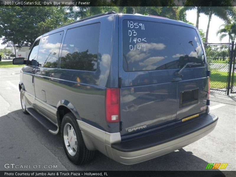 Dark Blue Metallic / Pewter 2003 GMC Safari SLE