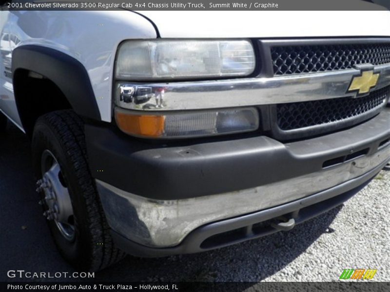 Summit White / Graphite 2001 Chevrolet Silverado 3500 Regular Cab 4x4 Chassis Utility Truck