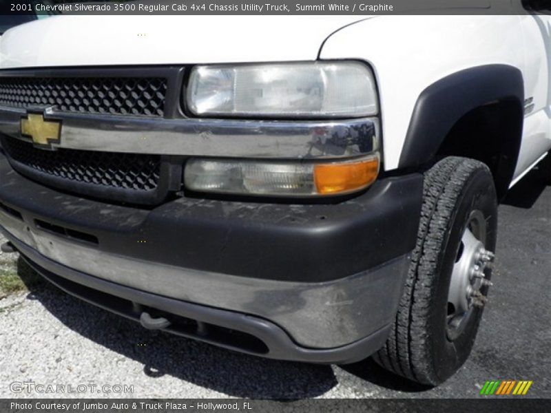 Summit White / Graphite 2001 Chevrolet Silverado 3500 Regular Cab 4x4 Chassis Utility Truck