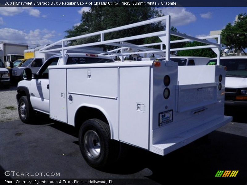 Summit White / Graphite 2001 Chevrolet Silverado 3500 Regular Cab 4x4 Chassis Utility Truck