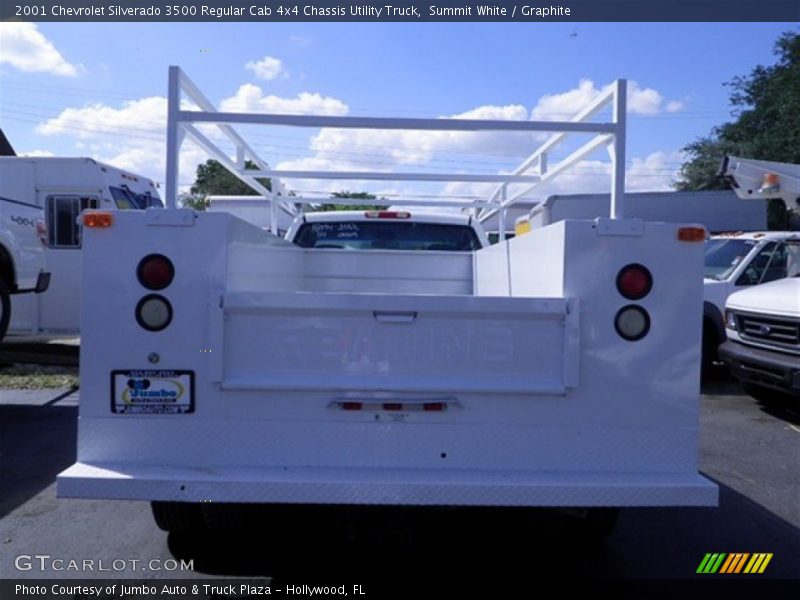 Summit White / Graphite 2001 Chevrolet Silverado 3500 Regular Cab 4x4 Chassis Utility Truck